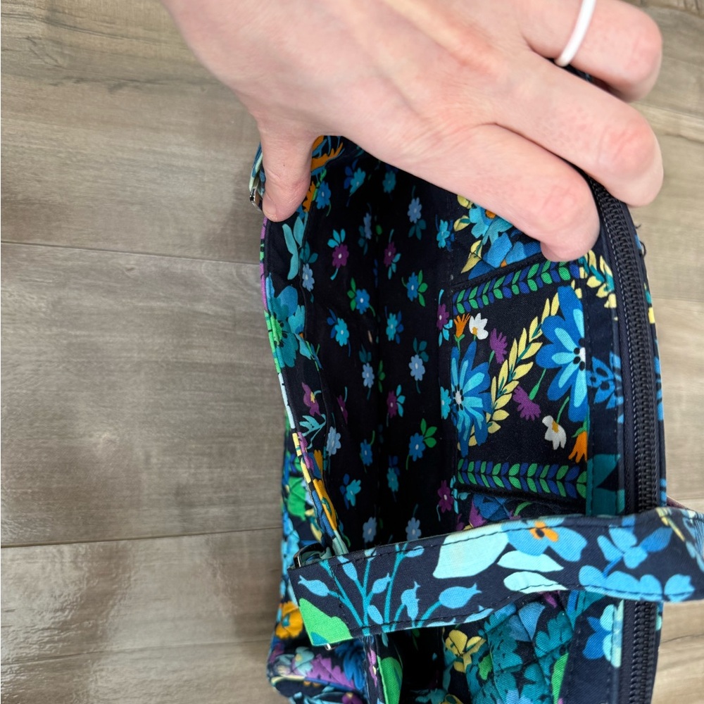 Vera Bradley Midnight Garden Medium Shoulder Bag Floral Colorful Quilted Read - Picture 7 of 13
